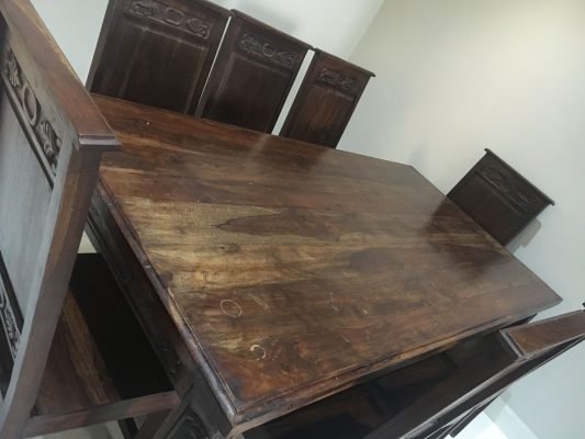 Hard Wood Complete Dinner Table Set