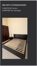 Ikea bed with storage for sale – perfect condition