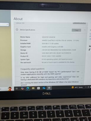dell latitude 5310 core i5 th10 الجيل العاشر ممتاز جدا