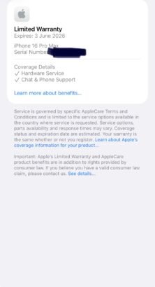 iPhone 16 Pro Max 256GB, 100%battery , desert titanium