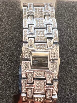 ساعة رجالية فضي وذهبي