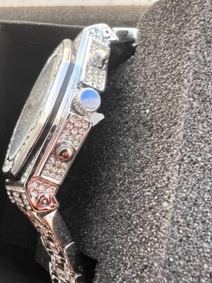 ساعة رجالية فضي وذهبي